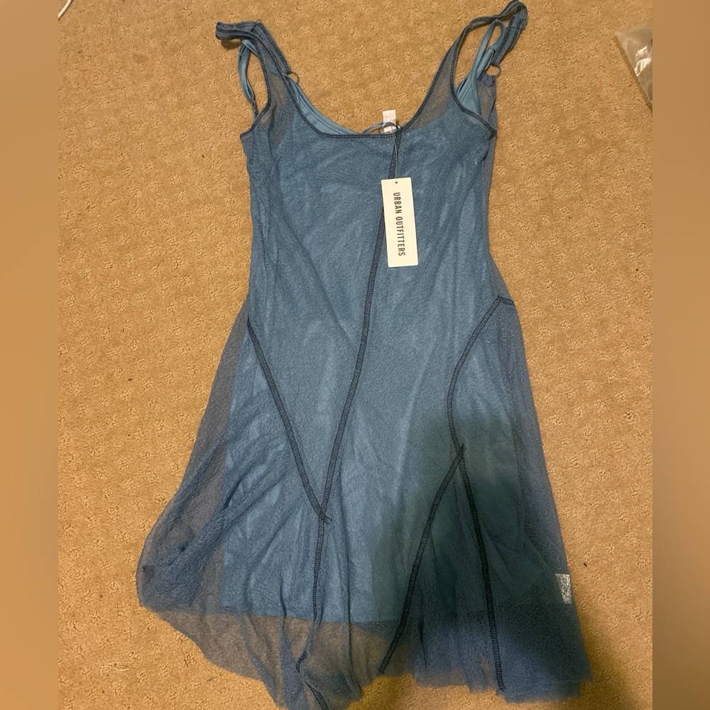 Urban Outfitters Lace Blue Top